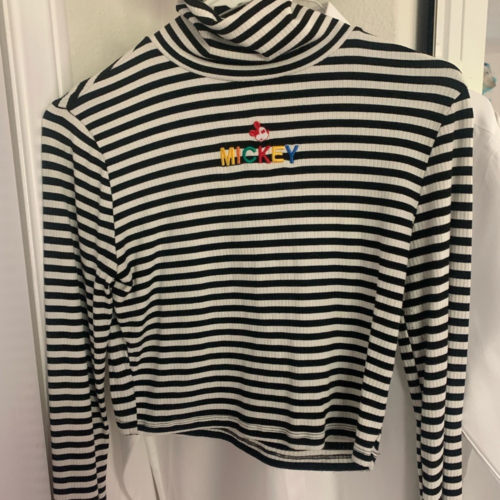 Mickey Mouse cropped turtleneck sweater